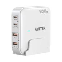 Unitek 100W 4 Port Desktop USB GaN Smart Charging Station - White (UTP1229AWH01AU)