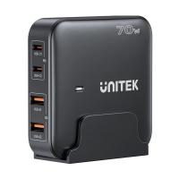 Unitek 70W 4 Port Desktop USB GaN Smart Charging Station - Black (UTP1228ABK01AU)