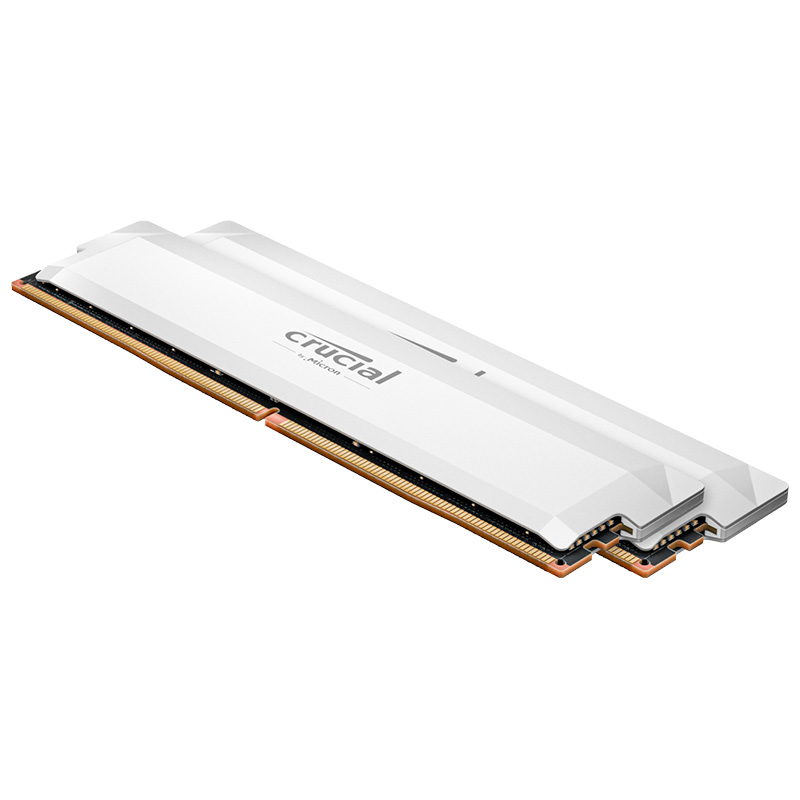 Crucial Pro 32GB (2x16GB) Overclocking 6000MHz CL36 UDIMM DDR5 RAM - White (CP2K16G60C36U5W)