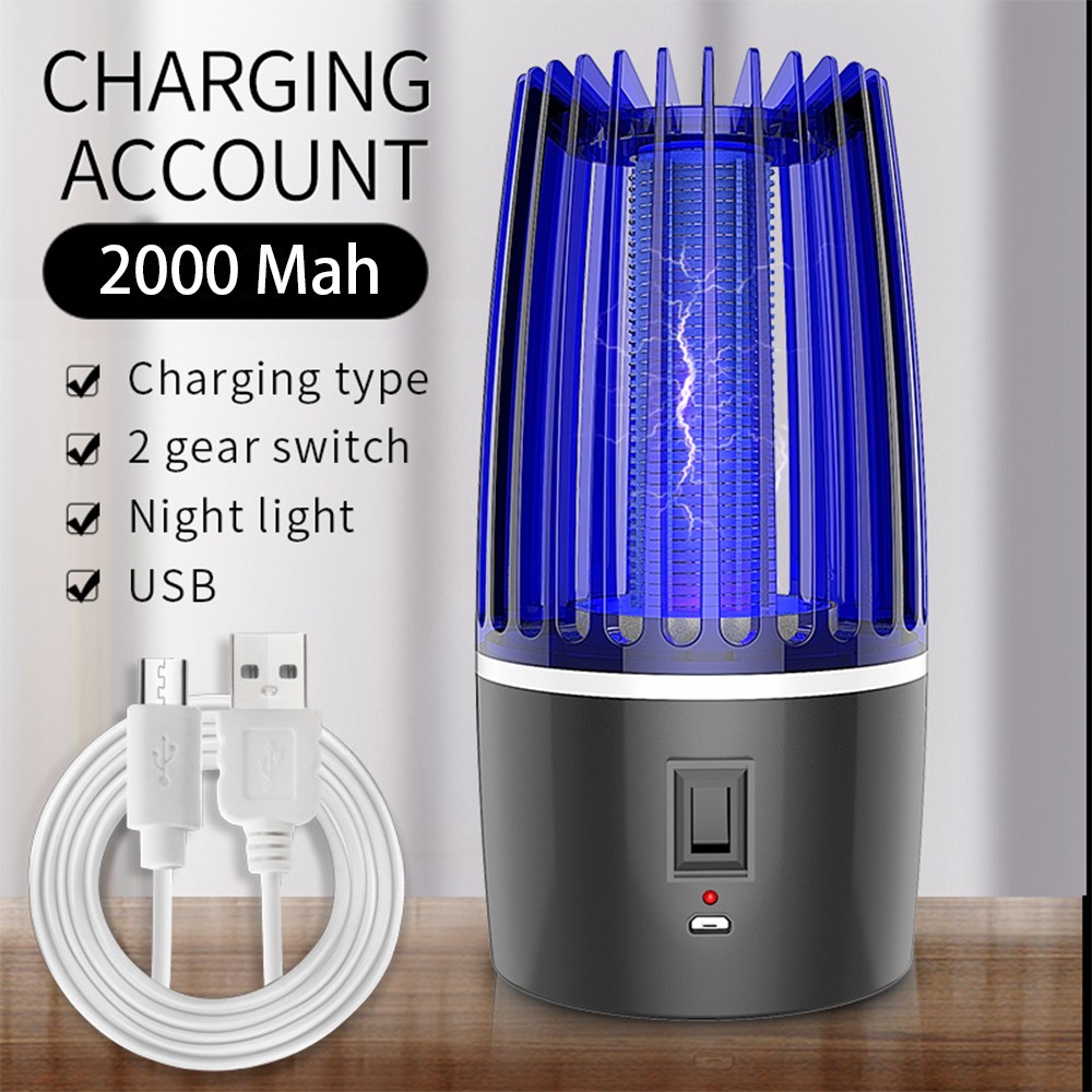 Rechargeable Mosquito Repellent Lamp 2000mah battery- Blue