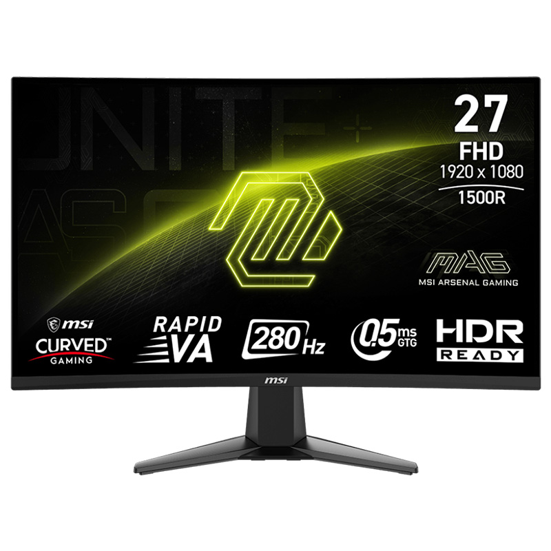 MSI MAG 27in FHD 280Hz Rapid VA Adaptive Sync HDR Curved Gaming Monitor (MAG 276CXF)