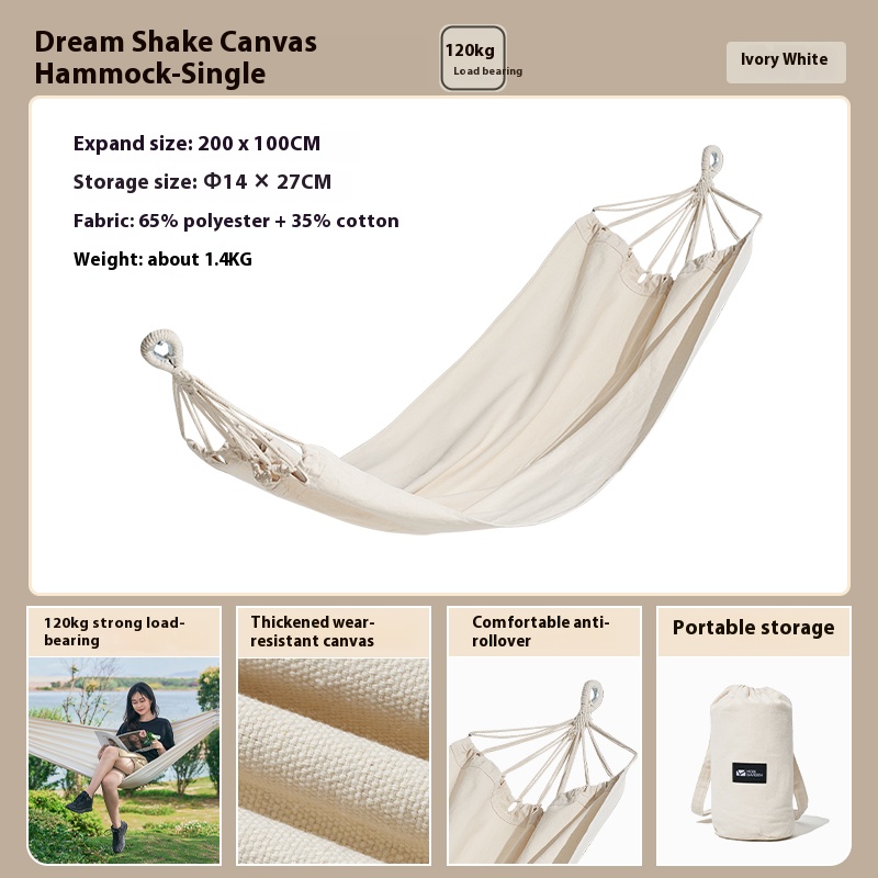 MOBI GARDEN DREAM HAMMOCK-SINGLE (WHITE)