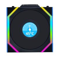 Lian Li Uni Fan 120mm SL Wireless Reverse Blade ARGB 4-Pin PWM Black Fan with 1.6in LCD Display (12RSLLCD1W1B)