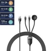 Mobile-Phone-Accessories-Multi-Charging-Cable-for-Apple-Watch-Charger-Magnetic-Wireless-iWatch-Charger-Nylon-Braided-USB-C-Lightning-Micro-Compatible-with-iWatch-Series-9