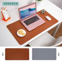 Double-Sided Leather Desk Mat Mouse Pad-Waterproof Office Desk Protector with Non-Slip Base Reversible Writing Pad&Keyboard Mouse Surface Blown&Grey 