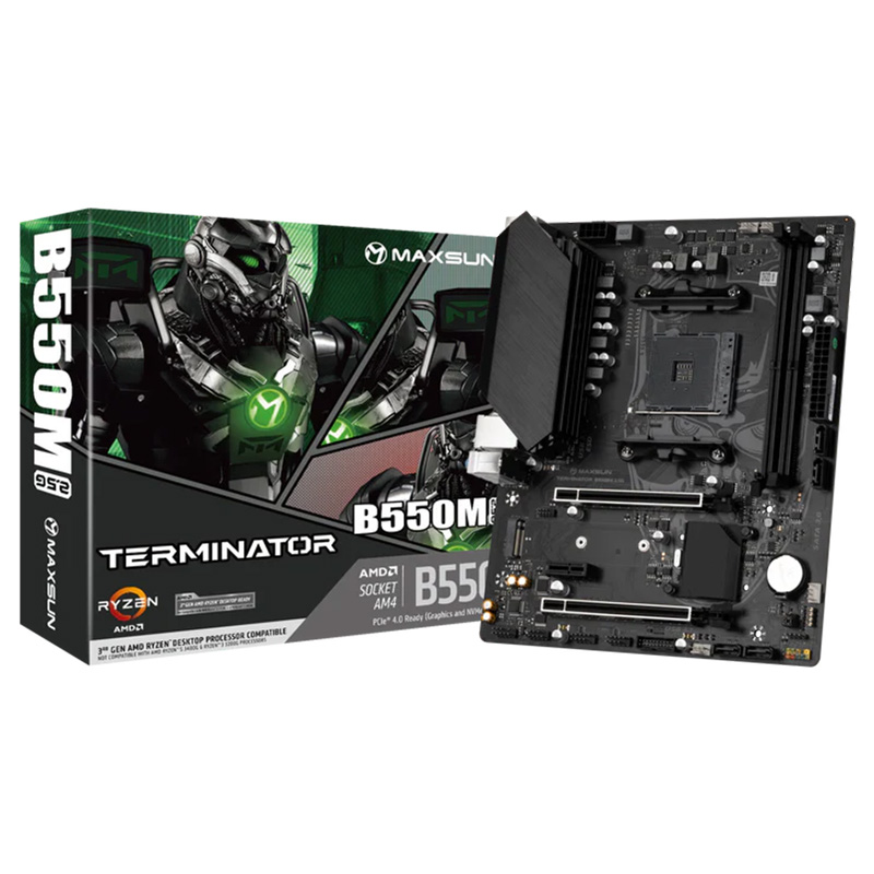 MAXSUN Terminator B550M 2.5G AM4 mATX Motherboard (Terminator B550M 2.5G)