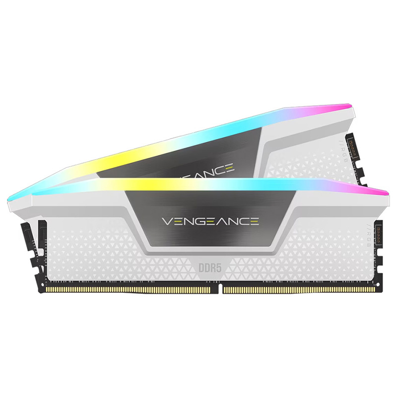 Corsair Vengeance RGB 32GB (2x16GB) C36 5600MHz DDR5 DRAM - White (CMH32GX5M2B5600C36W)