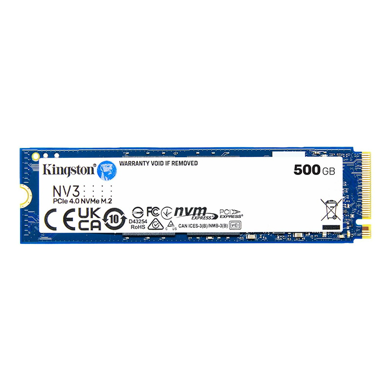 Kingston 500GB NV3 PCIe Gen4 M.2 2280 NVMe SSD (SNV3S/500G)