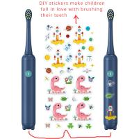 Kids-Electric-Toothbrush-Sonic-Soft-Bristle-Rechargeable-Toothbrushes-with-DIY-Stickers-4-Replacement-Brush-Heads-Blue-6