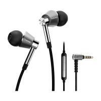 1MORE E1001 Triple Driver In Ear Headphones, Hi-Res Wired Earphones With MEMS Microphone, In-Line Remote, 3.5mm Wired, 8 Pairs Ear Tips Silver