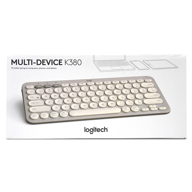 Logitech K380 Multi-Device Bluetooth Keyboard - Sand (920-011145)