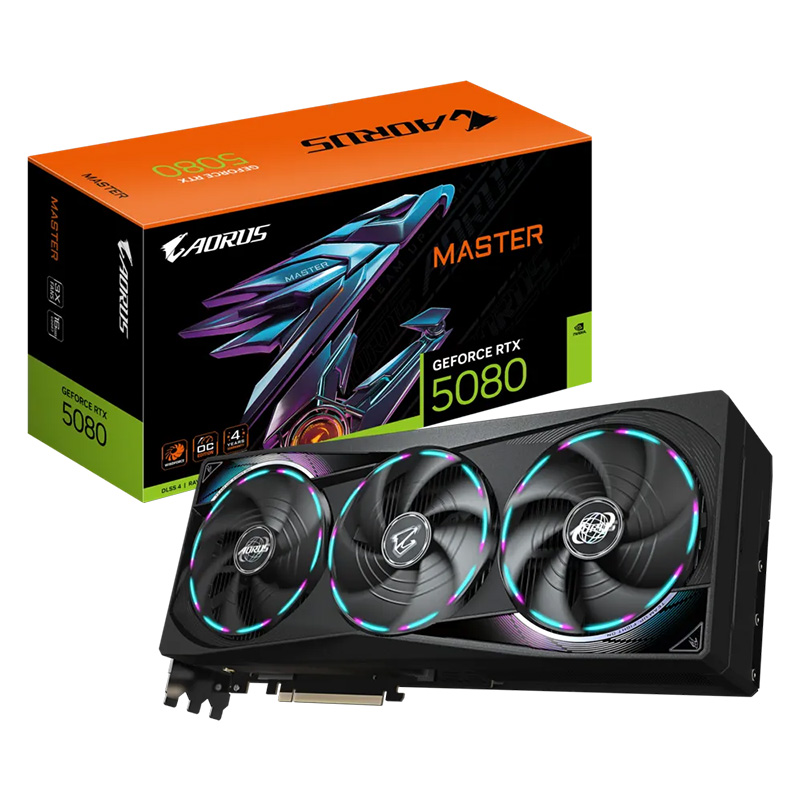 Gigabyte Aorus GeForce RTX 5080 Master 16G Graphics Card (GV-N5080AORUS M-16GD)