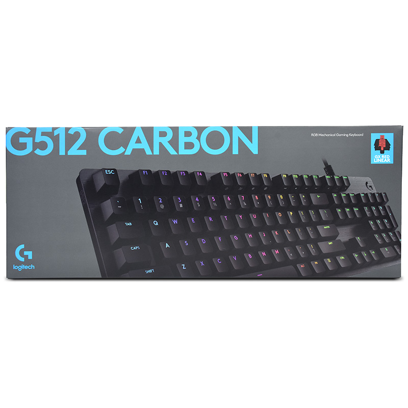 Logitech G512 Carbon RGB Mechanical Gaming Keyboard - GX Red Switch (920-009372)