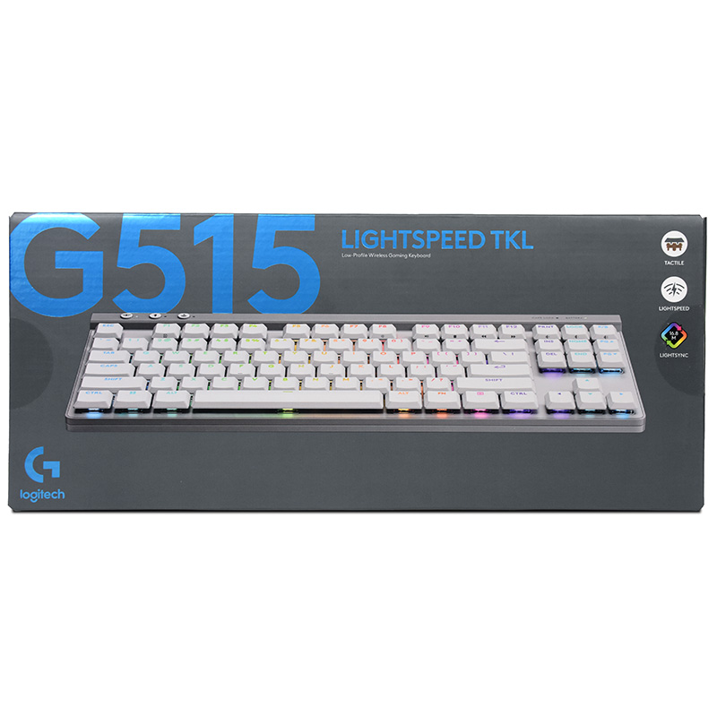 Logitech G515 Lightspeed TKL Wireless Gaming Keyboard - White English Tactile (920-012581)