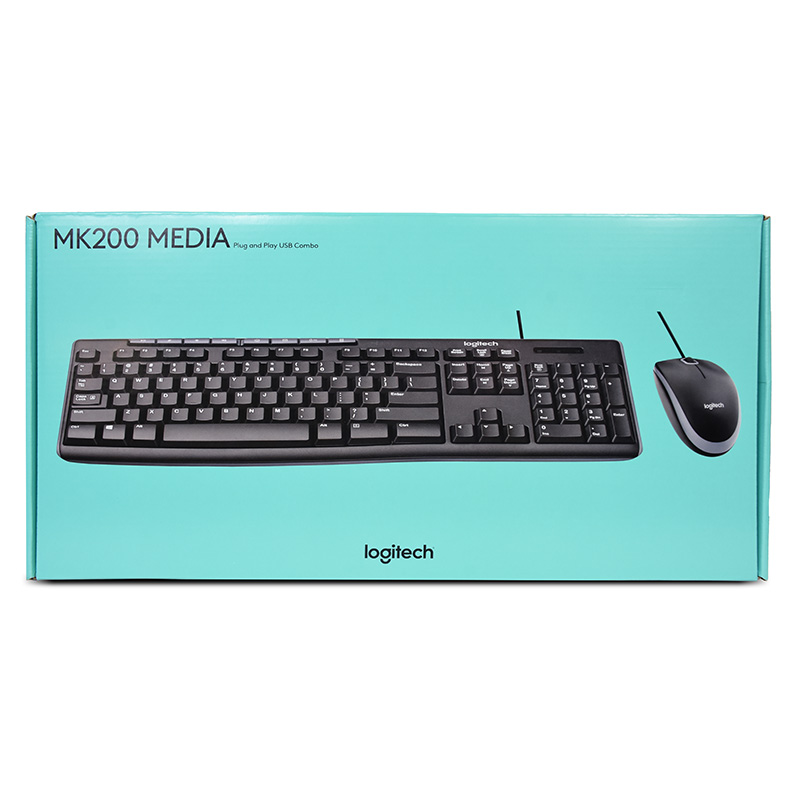 Logitech MK200 USB Keyboard and Mouse w Media Key (920-002693)