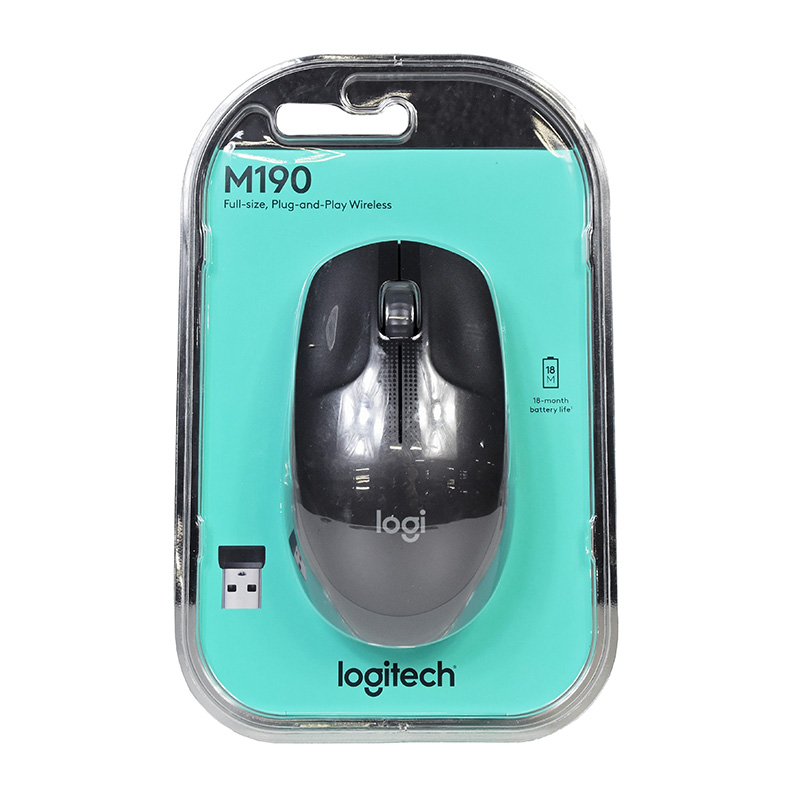 Logitech M190 Wireless Mouse - Charcoal (910-005913)