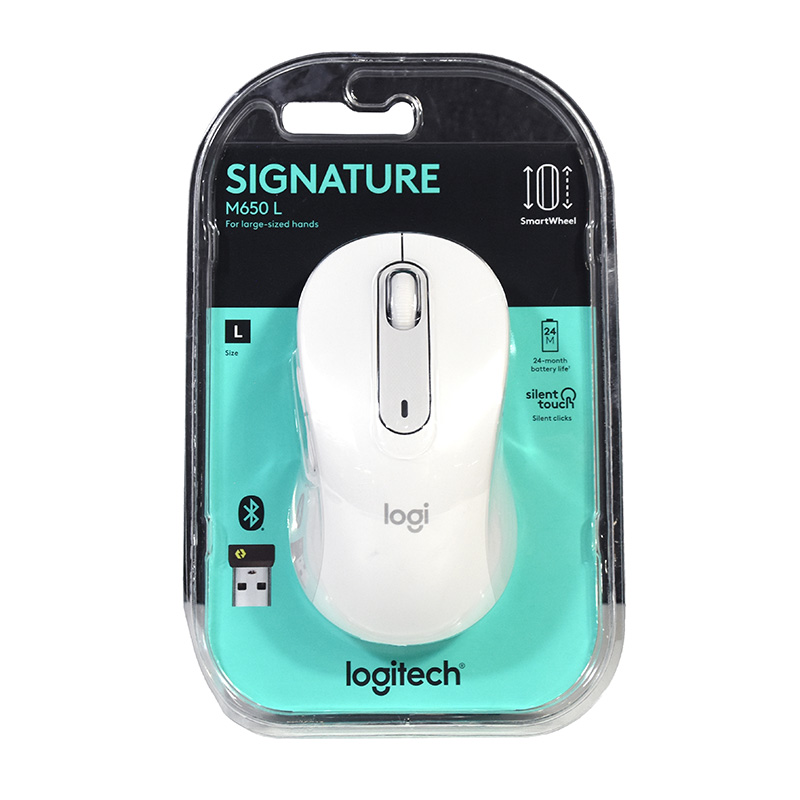 Logitech Signature M650 L Wireless Mouse - Off White (910-006249)