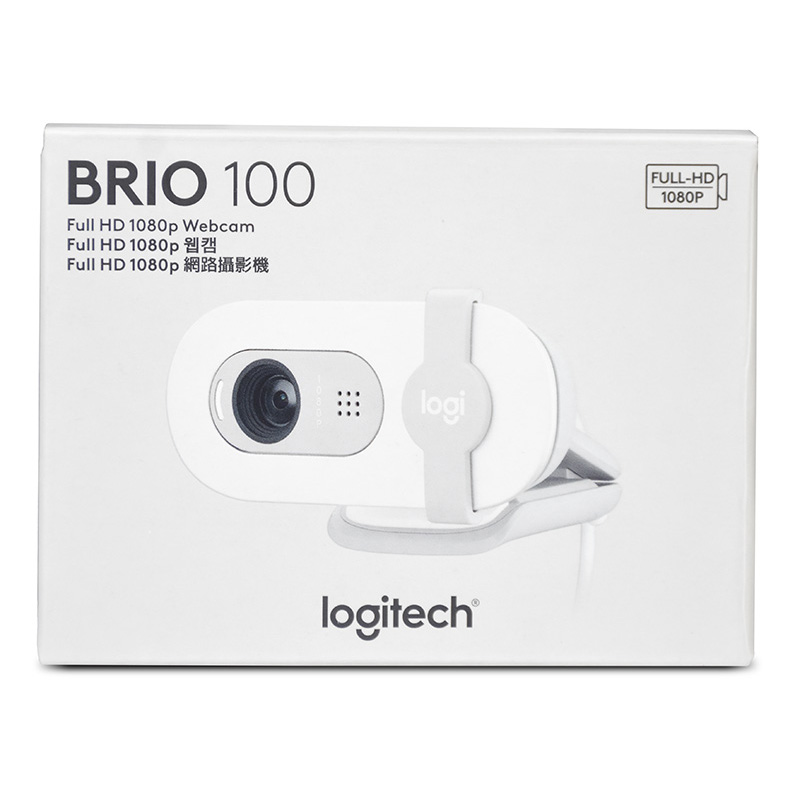 Logitech BRIO 100 1080p FHD Webcam - Off White (960-001618)