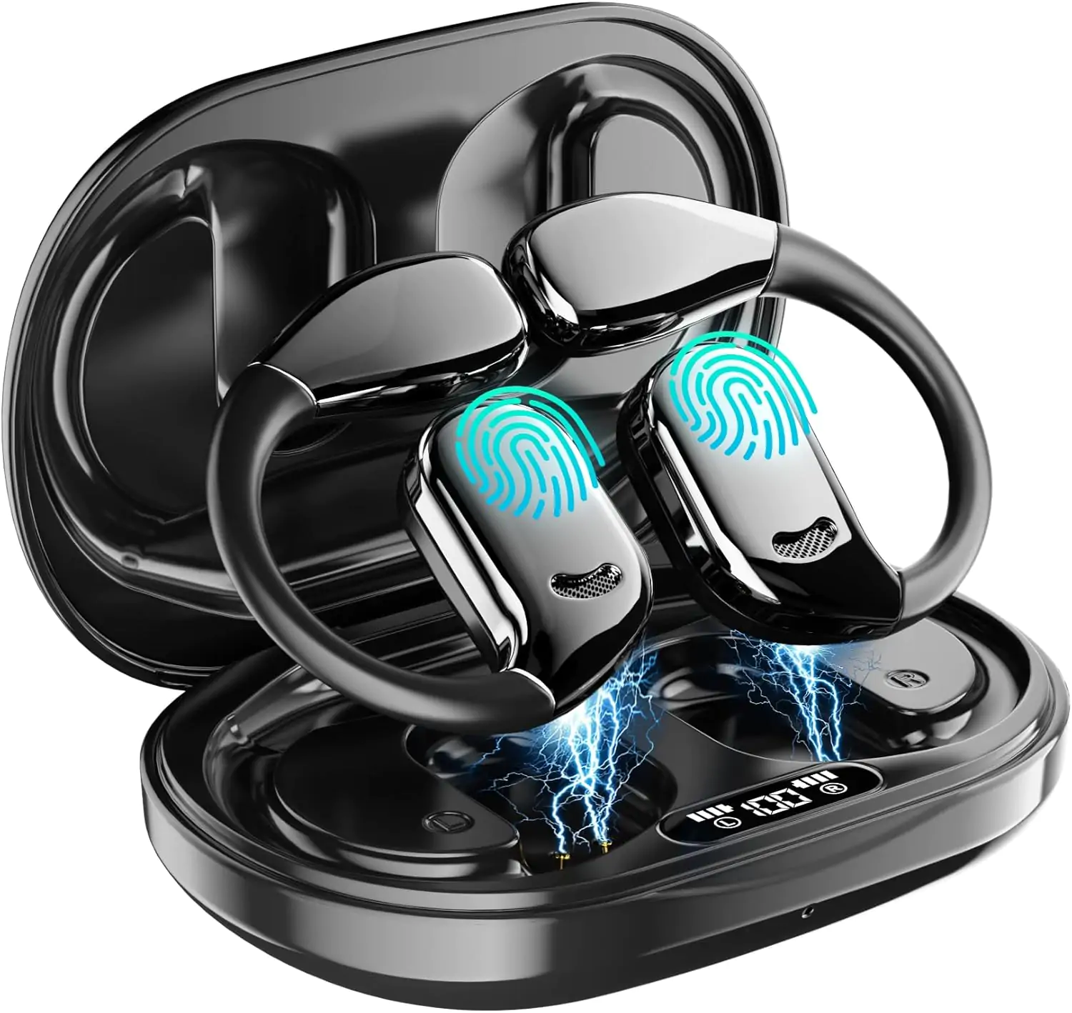 AI Translation Earbuds Real Time, 3-in-1 Free-Clip AI Language Translator Earbuds, 144 Languages & Accents Two-Way Translation Ear Clip Earbuds With Two Years Subscription, For Business Learning (C