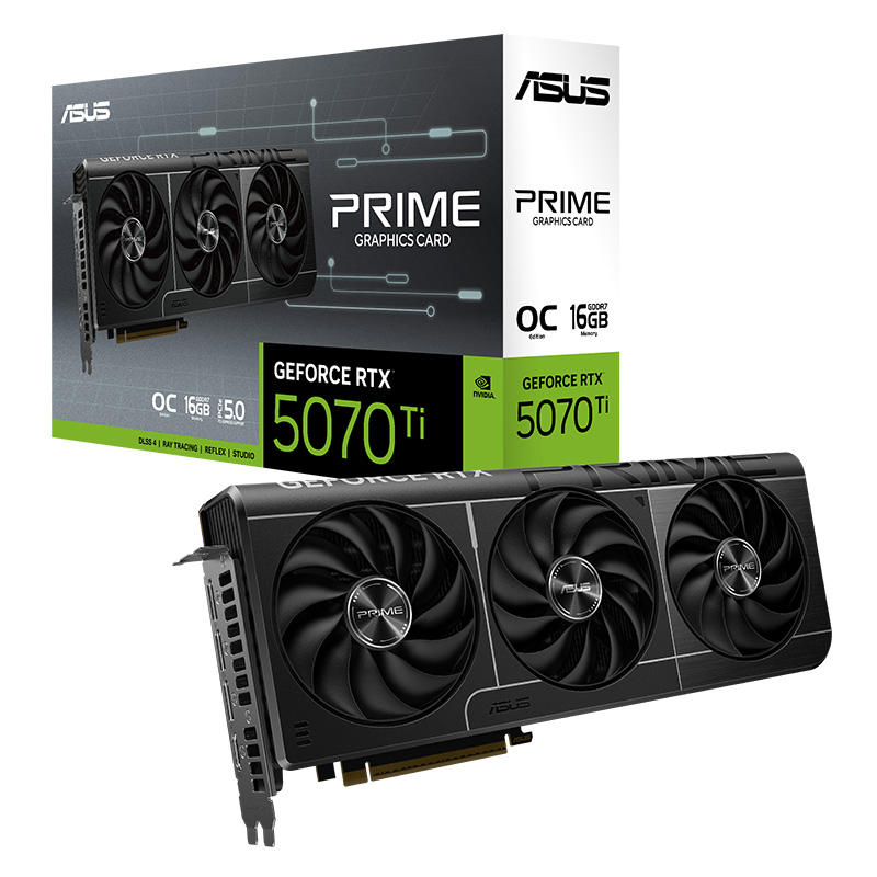 Asus Prime GeForce RTX 5070 Ti OC 16G Graphics Card (PRIME-RTX5070TI-O16G)