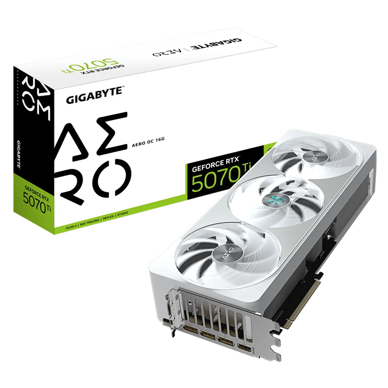 Gigabyte GeForce RTX 5070 Ti Aero OC 16G Graphics Card (GV-N507TAERO OC-16GD)