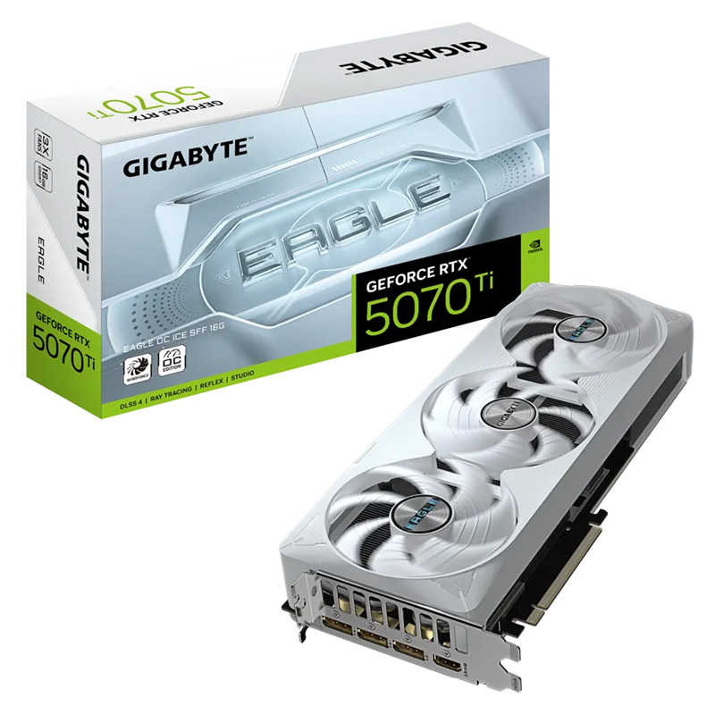 Gigabyte GeForce RTX 5070 Ti Eagle OC ICE SFF 16G Graphics Card (GV-N507TEAGLEOC ICE-16GD)