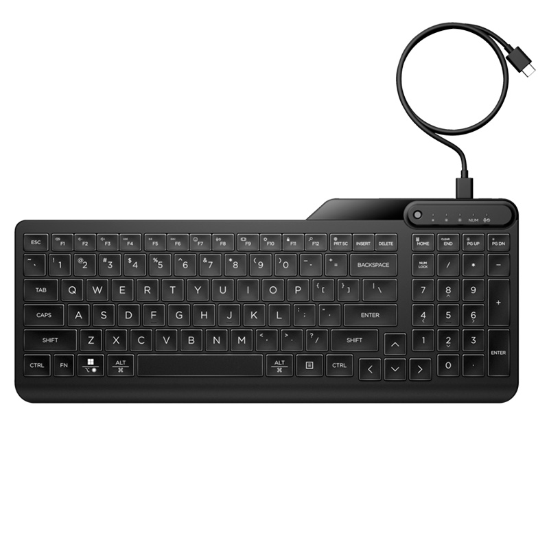 HP 405 Multi-Device Backlit Wired Keyboard (7N7C1AA)