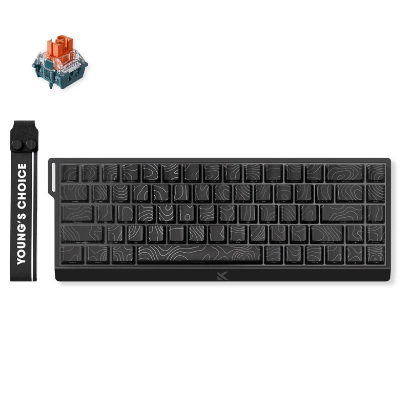 MCHOSE Ace 68 HE Magnetic 8K Wired Gaming Keyboard - TTC Uranus Magnetic Switch eSports Black Topographic (KBMCACE687)