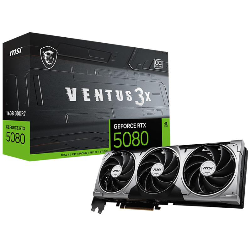 MSI GeForce RTX 5080 16G Ventus 3X OC Graphics Card (GeForce RTX 5080 16G VENTUS 3X OC)