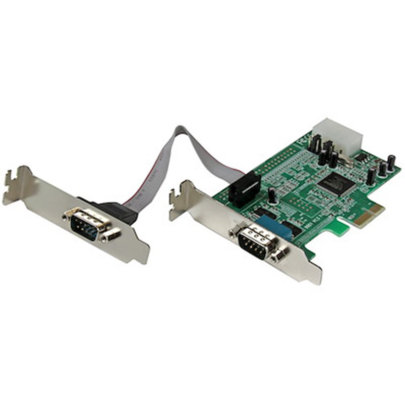 Startech 2-Port Low Profile Native RS232 PCIe Serial Adapter Card (PEX2S553LP)