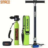 SAMCO S300Plus 0.5L Scuba Tank Diving Tank-Green + 0.5L Backpack + 2nd Hand Pump