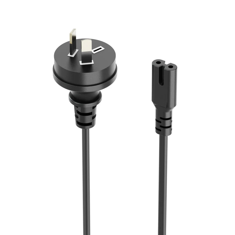 Alogic AUS 2 Pin Plug to IEC C7 Power Cable 2m - Retail Box Packaging (MF-AUS2PC7-02RBLK)