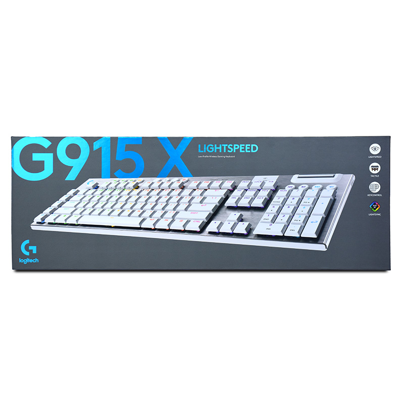 Logitech G915 X Lightspeed Wireless Gaming Keyboard - White English Tactile (920-012691)