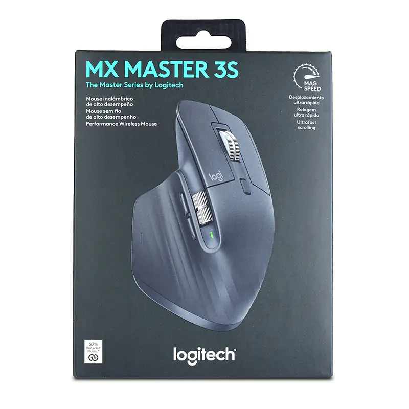 Logitech MX Master 3S Wireless Optical Mouse Graphite (910