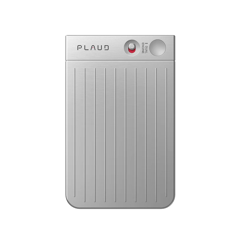 PLAUD NOTE AI Voice Recorder w/Case, App Control, Transcribe & Summarize Empowered by LLM, Support 112 Languages, 64GB Memory Silver