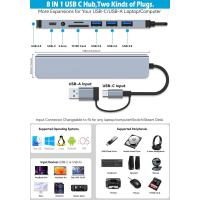 Powerboards-and-Adapters-USB-C-Hub-USB-Splitter-8-in-2-USB-Extender-with-4-USB-Port-1-USB-C-Jack-TF-SD-Card-Reader-3-5mm-Audio-Output-for-MacBook-iPad-iPhone-Laptop-1