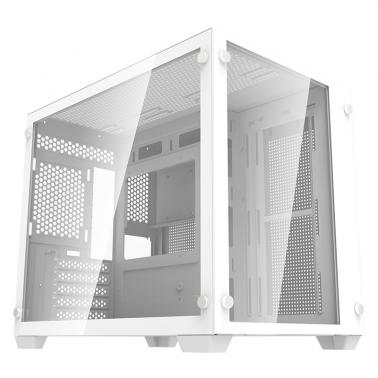 DarkFlash C285 Tempered Glass Mirco-ATX Case - White (C285M-White ...