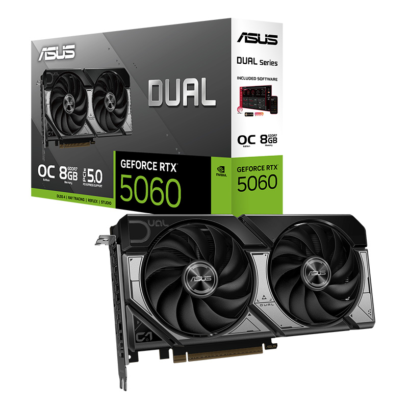 Asus Dual GeForce RTX 5060 8GB OC Graphics Card (DUAL-RTX5060-O8G)