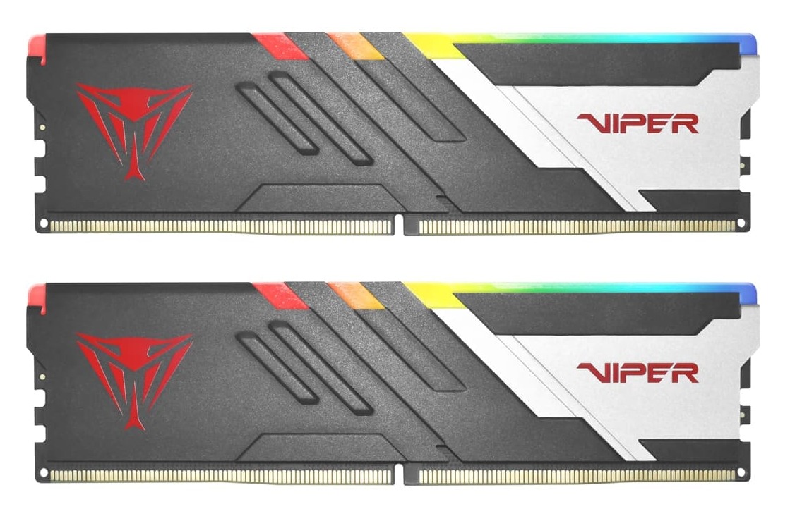 PATRIOT MEMORY VIPER VENOM DDR5 6400MT/s 48GB RGB (24GBx2) UDIMM Desktop Gaming Memory KIT- PVVR548G640C32K - Intel XMP 3.0 supported