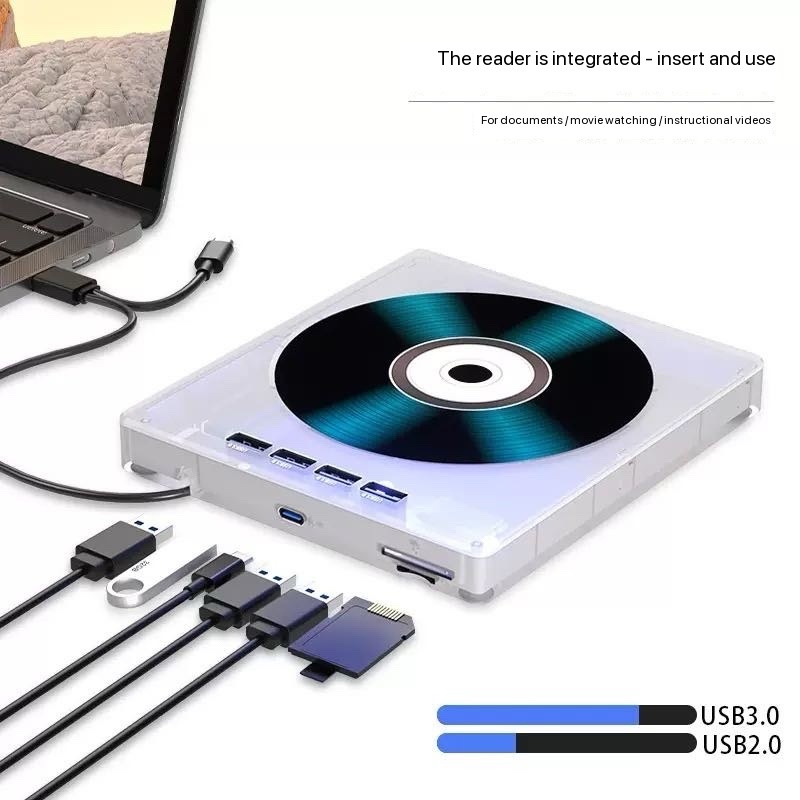 Multifunction External Optical Drive CD Recorder usb3.0DVD Disc Reading 