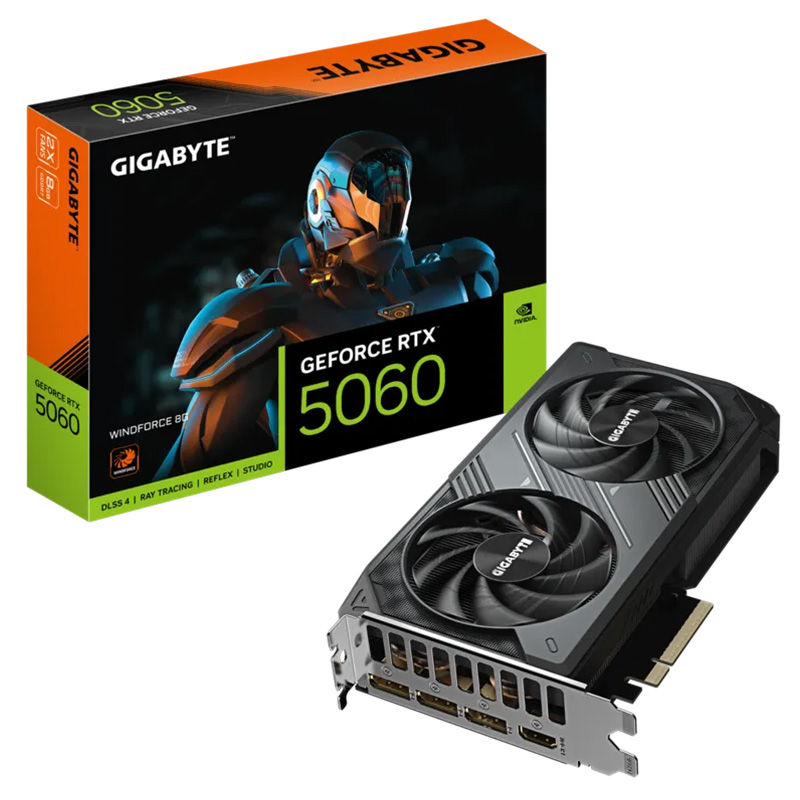 Gigabyte GeForce RTX 5060 WindForce 8G Graphics Card (GV-N5060WF2-8GD)