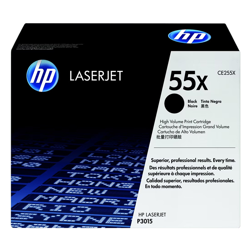 HP 55X High Yield Black Original LaserJet Toner Cartridge (CE255X)