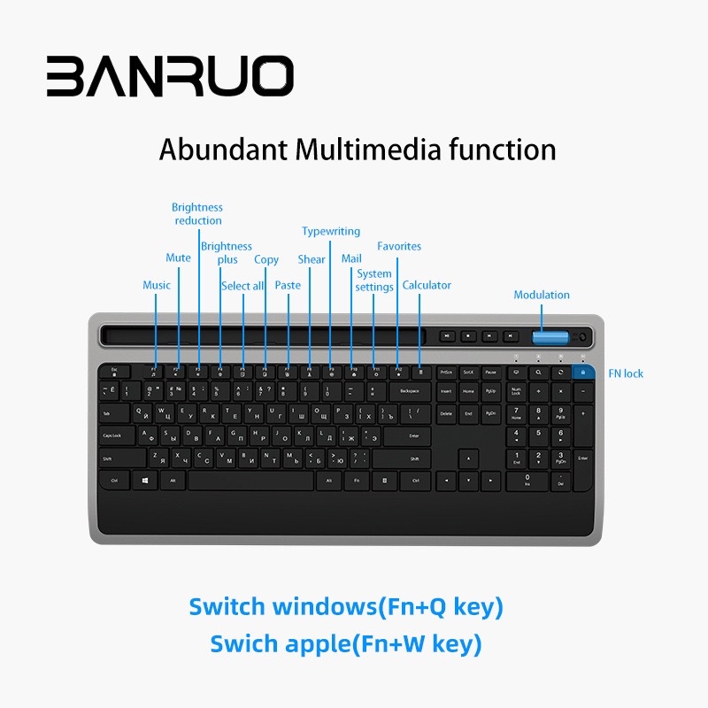 Wireless keyboard mouse set Business office game keyboard set 