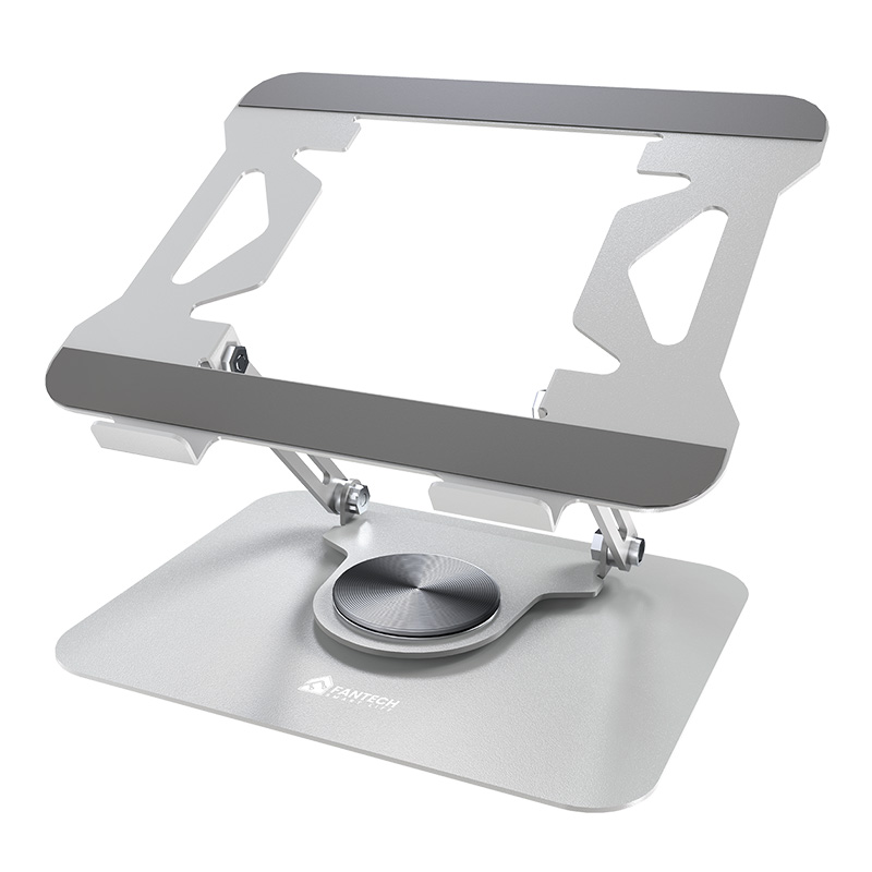 Fantech NS10 Foldable Steel Notebook Stand with 360° Rotating Base - Silver (ACCFTNS10SL)