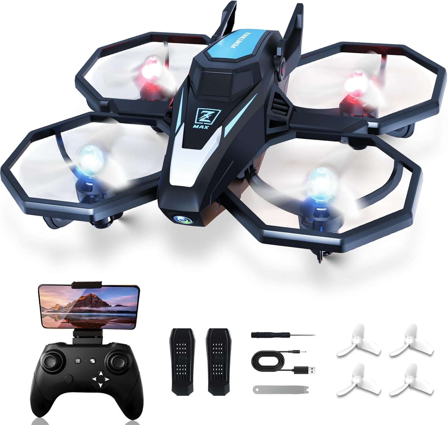 Drone With Camera 1080P HD Mini Drone Remote Control Quadcopter Foldable RC Drone FPV Real-time Transmission RC Quadcopter Helicopter for Beginner