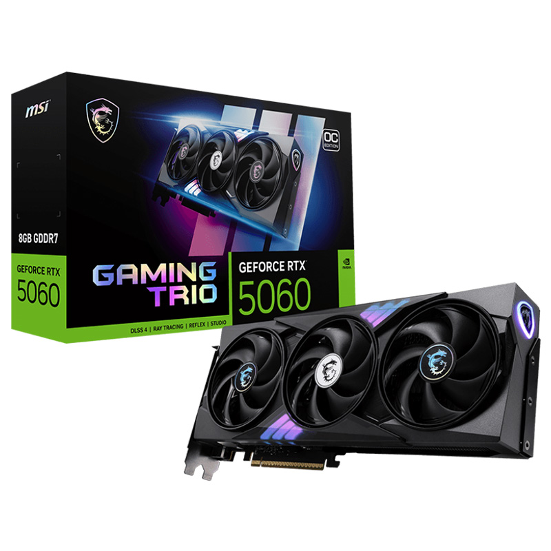MSI GeForce RTX 5060 8G Gaming Trio OC Graphics Card (GeForce RTX 5060 8G GAMING TRIO OC)