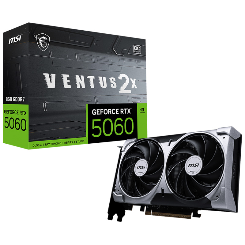 MSI GeForce RTX 5060 8G Ventus 2X OC Graphics Card (GeForce RTX 5060 8G VENTUS 2X OC)