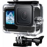 60M/196FT Waterproof Case for Go Pro Hero 13/Hero 12/ Hero 11/ Hero 10/ Hero 9, Protective Underwater Dive Housing Shell - black