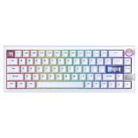 Fantech MAXFIT6 65% Hot-Swap QMK/VIA Wireless Mechanical Keyboard with Knob White - Brown Switch (KBFTMK920WHBW)