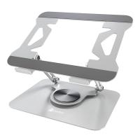 Fantech NS10 Foldable Steel Notebook Stand with 360° Rotating Base - Silver (ACCFTNS10SL)